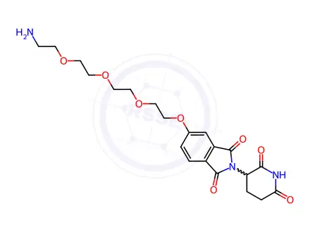 Chemical structure of Thalidomide-5-PEG4-NH2