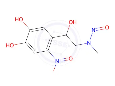 Chemical structure of 6-Nitro-N-nitrosoadrenaline