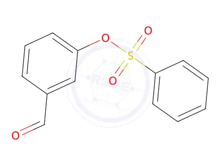 Chemical structure of 3-Formylphenyl benzenesulfonate