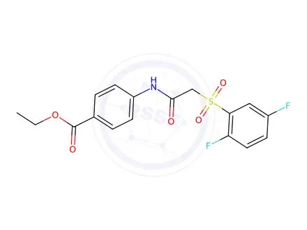 Chemical structure of Ethyl 4-(2-((2,5-difluorophenyl)sulfonyl)acetamido)benzoate