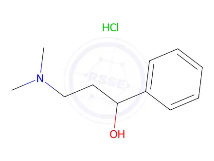 Chemical structure of 3-(Dimethylamino)-1-phenylpropan-1-ol hydrochloride