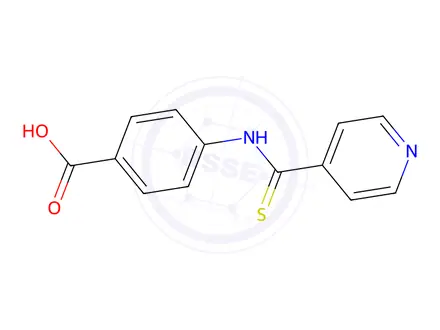 Chemical structure of 4-[(pyridin-4-ylcarbonothioyl)amino]benzoic acid