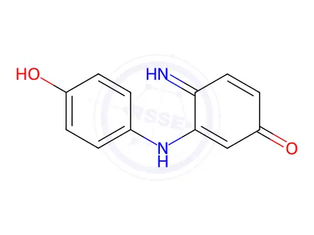 Chemical structure of 3-((4-Hydroxyphenyl)Amino)-4-Iminocyclohexa-2,5-Dien-1