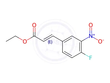 Chemical structure of Ethyl (E)-3-(4-fluoro-3-nitrophenyl)acrylate