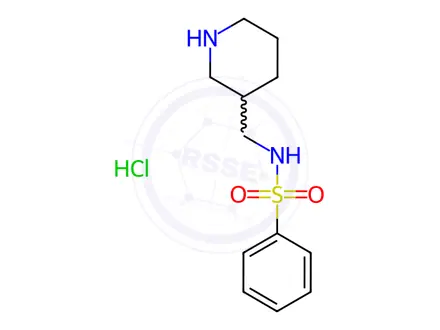 Chemical structure of N-(piperidin-3-ylmethyl)benzenesulfonamide hydrochloride