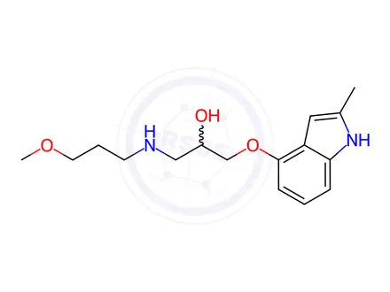 Chemical structure of 1-((3-Methoxypropyl)amino)-3-((2-methyl-1H-indol-4-yl)oxy)propan-2-ol