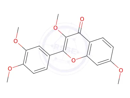 Chemical structure of 3,3',4',7-Tetramethoxyflavone