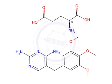 Chemical structure of Trimethoprim L-Glutamate