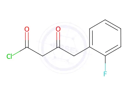 Chemical structure of 3-Oxo-4-(2-fluorophenyl)butanoyl chloride