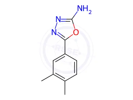 Chemical structure of 5-(3,4-Dimethylphenyl)-1,3,4-oxadiazol-2-amine