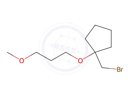 Chemical structure of 1-(Bromomethyl)-1-(3-methoxypropoxy)cyclopentane