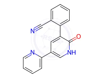 Chemical structure of 2-(6'-oxo-1',6'-dihydro-[2,3'-bipyridin]-5'-yl)benzonitrile