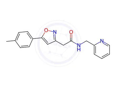 Chemical structure of N-(Pyridin-2-ylmethyl)-2-(5-(p-tolyl)isoxazol-3-yl)acetamide