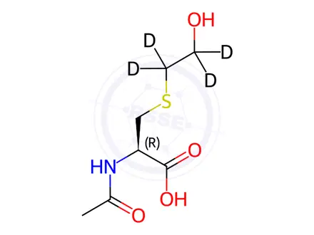 Chemical structure of N-Acetyl-S-(2-hydroxyethyl-d4)-L-cysteine