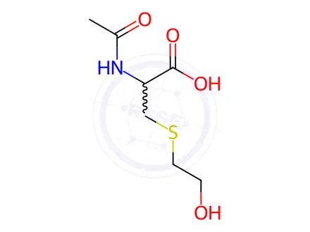 Chemical structure of N-Acetyl-S-(2-hydroxyethyl)-DL-cysteine