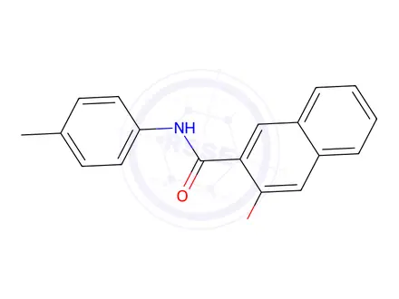 Chemical structure of 3-Hydroxy-N-(4-methylphenyl)naphthalene-2-carboxamide