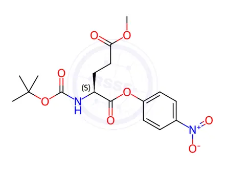 Chemical structure of BOC-GLU(OMe)-ONP