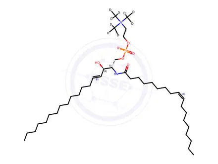 Chemical structure of 18:1 SM (d18:1/18:1)-d9