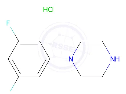 Chemical structure of 1-(3,5-Difluorophenyl)piperazine hydrochloride