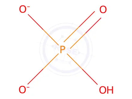 Chemical structure of potassium sodium hydrogenorthophosphate