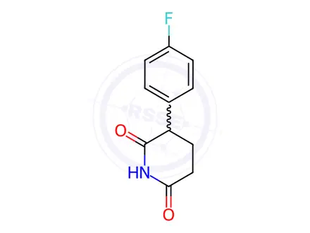 Chemical structure of 2,6-Piperidinedione, 3-(4-fluorophenyl)-