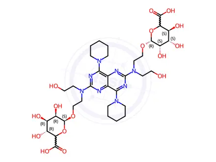 Chemical structure of Dipyridamole Di-O-β-D-glucuronide