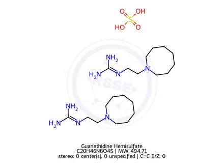 Chemical structure of Guanethidine Hemisulfate