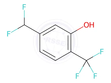 Chemical structure of 5-(Difluoromethyl)-2-(trifluoromethyl)phenol
