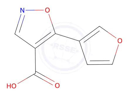 Chemical structure of 5-(furan-3-yl)-1,2-oxazole-4-carboxylic acid