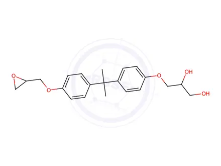 Chemical structure of Bisphenlo A (2,3-dihydroxypropyl) Solution in Acetonitrile