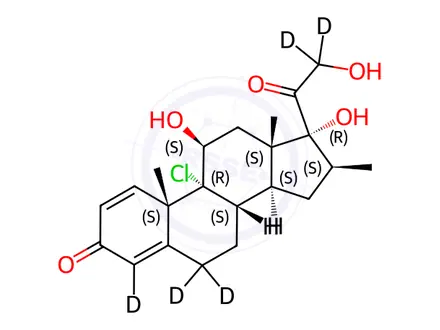Chemical structure of Beclomethasone-d5