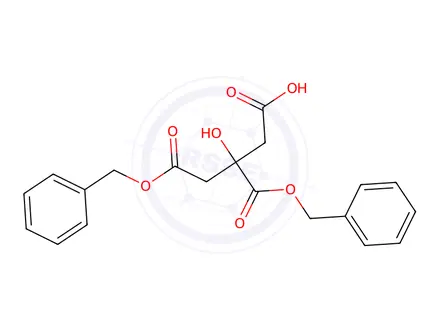 Chemical structure of 5-(Benzyloxy)-3-((benzyloxy)carbonyl)-3-hydroxy-5-oxopentanoic acid
