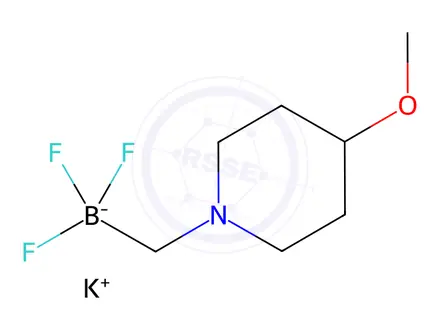 Chemical structure of potassium trifluoro((4-methoxypiperidin-1-yl)methyl)borate