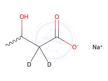 Chemical structure of rac 3-Hydroxybutyric Acid-d2 Sodium Salt