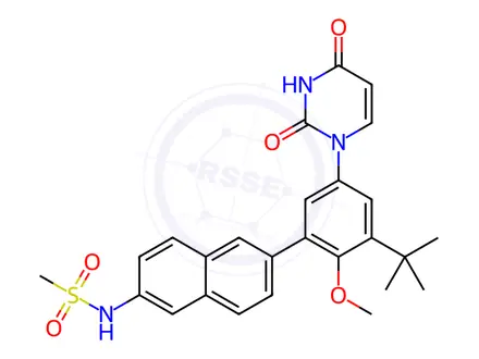 Chemical structure of Dasabuvir