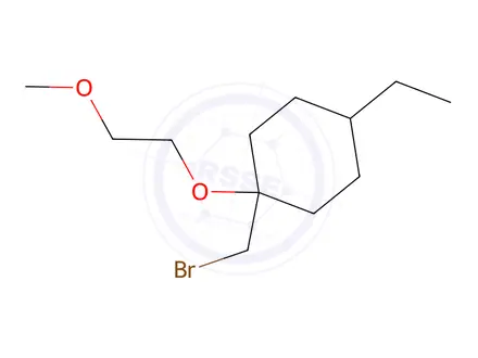 Chemical structure of 1-(Bromomethyl)-4-ethyl-1-(2-methoxyethoxy)cyclohexane