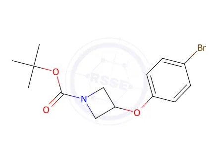 Chemical structure of tert-Butyl 3-(4-bromophenoxy)azetidine-1-carboxylate