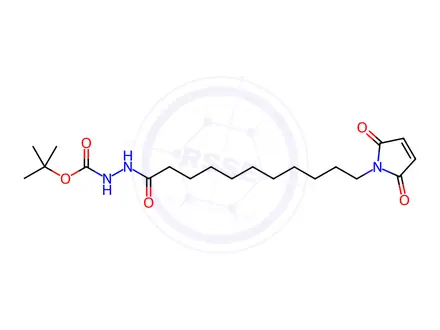 Chemical structure of 11-Maleimidoundecane-1-carbonyl-1-(t-butyl)carbazate