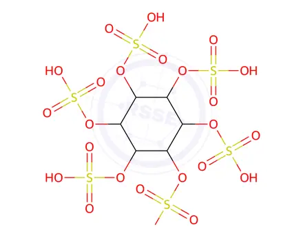 Chemical structure of inositol hexasulfate