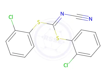 Chemical structure of BIS(2-CHLOROPHENYL) CYANOCARBONIMIDODITHIOATE