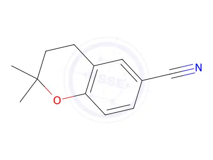 Chemical structure of 6-cyano-3,4-dihydro-2,2-dimethyl-2H-1-benzopyran