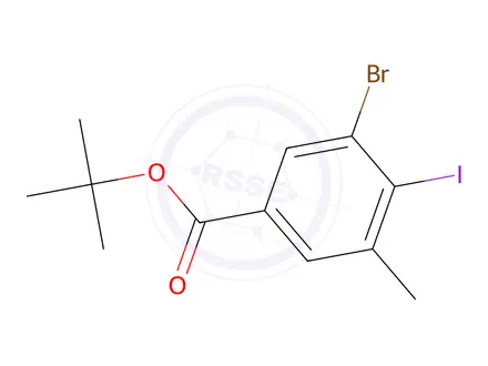 Chemical structure of tert-Butyl 3-Bromo-4-iodo-5-methylbenzoate