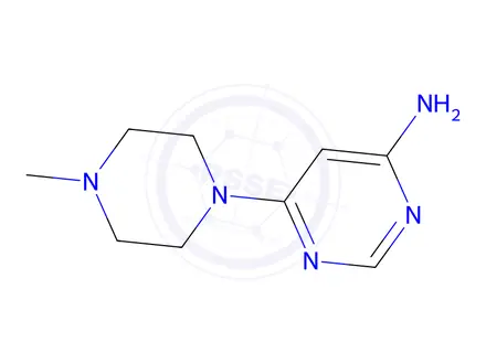 Chemical structure of 4-Amino-6-(4-methyl-1-piperazinyl)pyrimidine