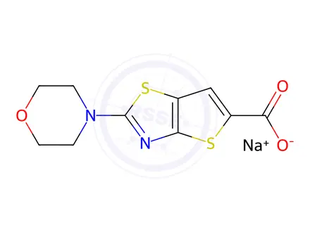 Chemical structure of Sodium 2-morpholin-4-ylthieno[2,3-d][1,3]thiazole-5-carboxylate