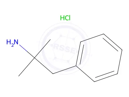 Chemical structure of Phentermine hydrochloride