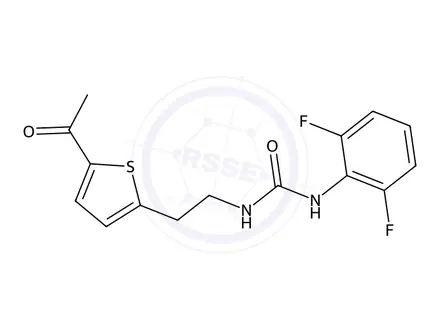 Chemical structure of 1-(2-(5-Acetylthiophen-2-yl)ethyl)-3-(2,6-difluorophenyl)urea