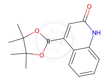 Chemical structure of 4-(4,4,5,5-Tetramethyl-1,3,2-dioxaborolan-2-yl)quinolin-2(1H)-one