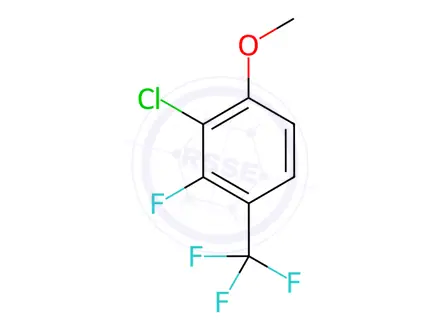 Chemical structure of Benzene, 2-chloro-3-fluoro-1-methoxy-4-(trifluoromethyl)-