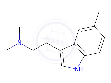 Chemical structure of N,N-5-Trimethyl-1H-indole-3-ethanamine