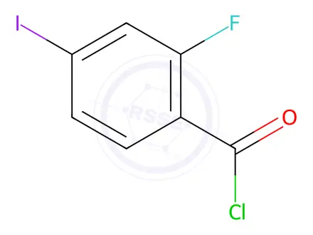 Chemical structure of Benzoyl chloride, 2-fluoro-4-iodo-